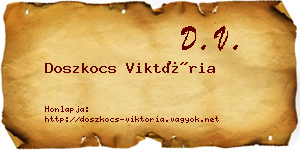 Doszkocs Viktória névjegykártya