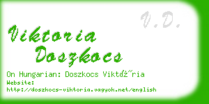 viktoria doszkocs business card